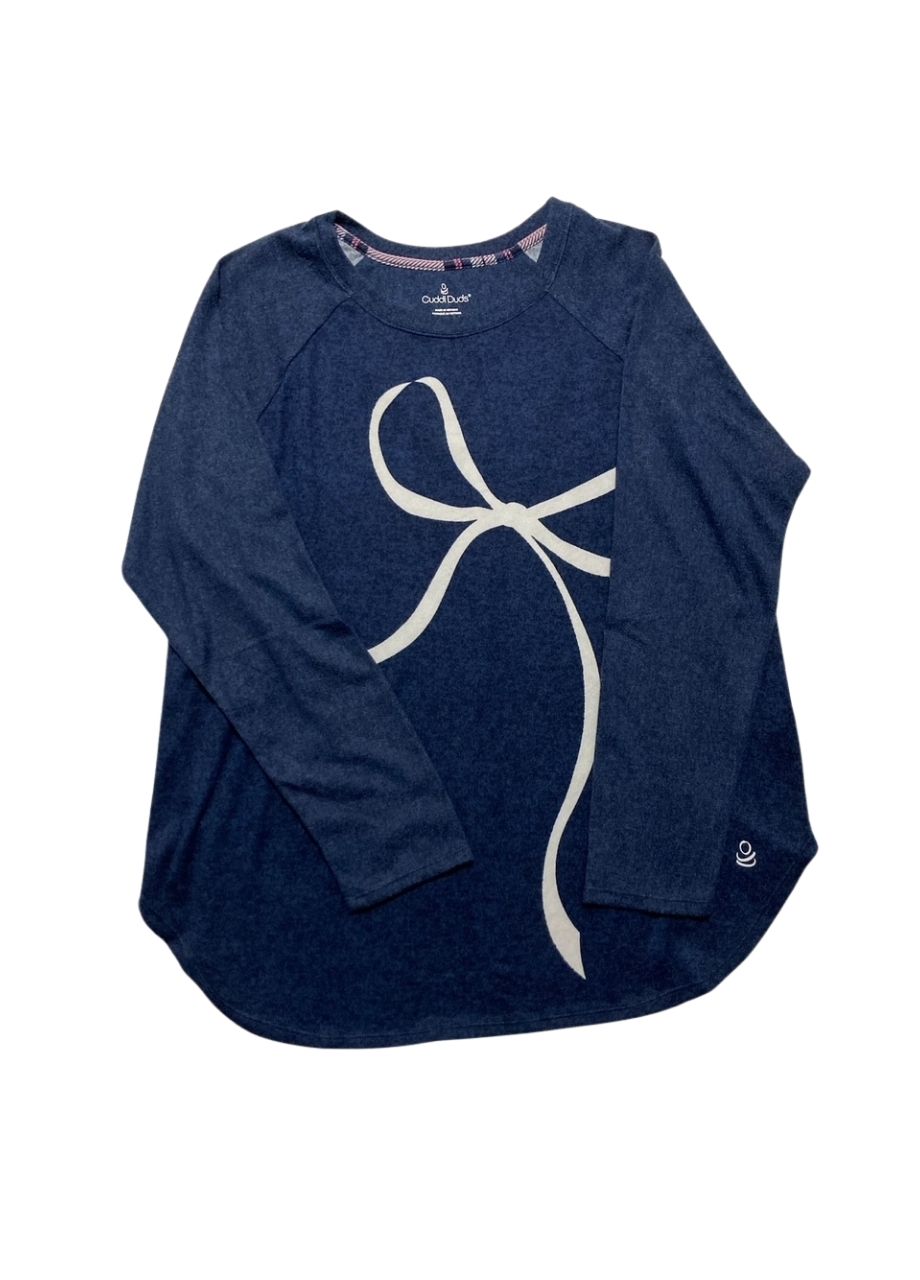 CUDDL DUDS jogger pajama top NAVY L