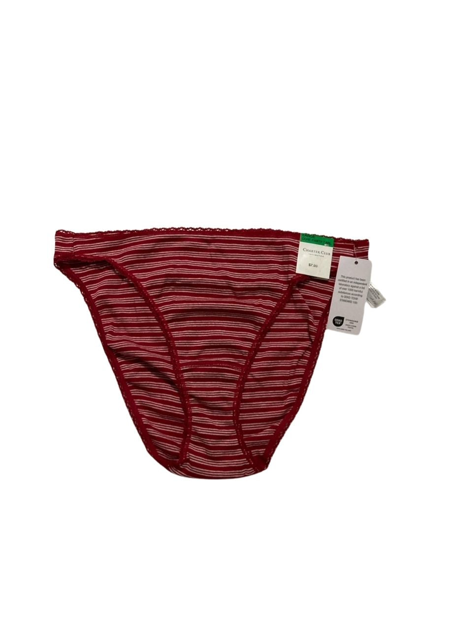 CHARTER CLUB Everyday Cotton Bikini Underwear RED L