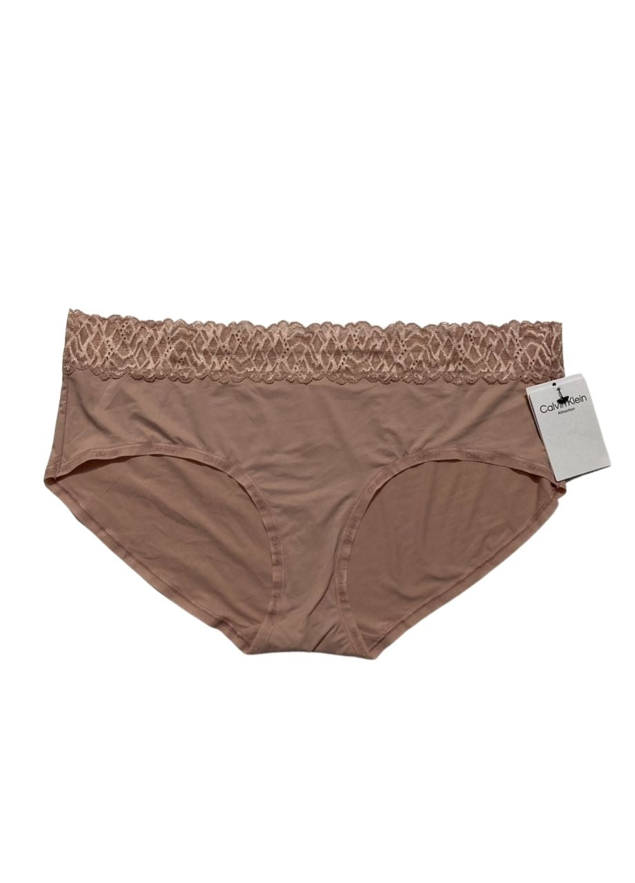 CALVIN KLEIN Attraction Lace Trim Hipster PINK XL