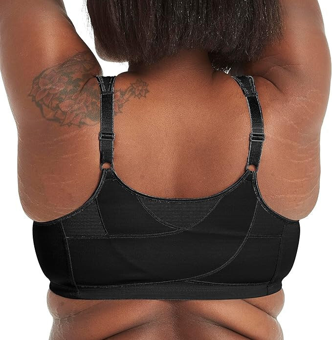 PLAYTEX Smoothing Wirefree Minimizer Bra Black 36C