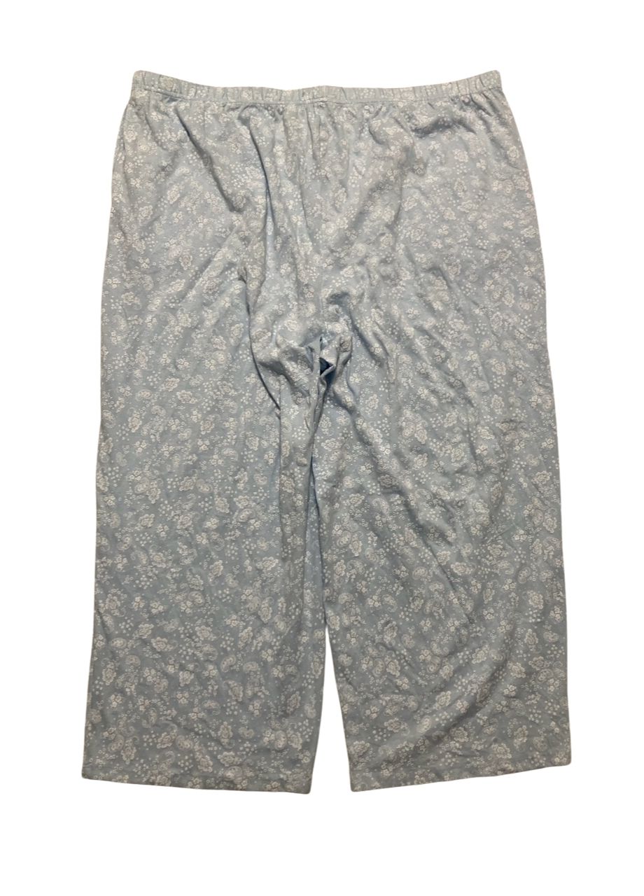 CHARTER CLUB Cotton Printed Cropped Pajama Bottom PALE BLUE XXL