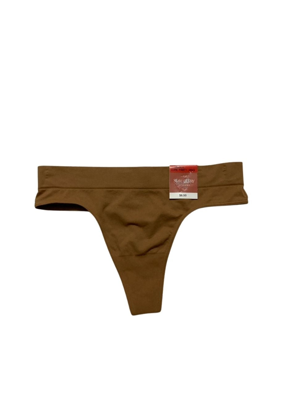 STATE OF DAY Thong Waist Band BROWN XS