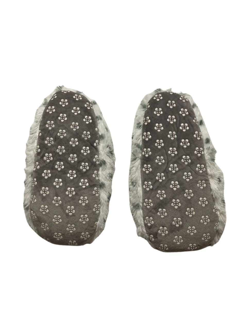 WARMIES Heated Ladies Slippers with Dried French GRAY ONE SIZE