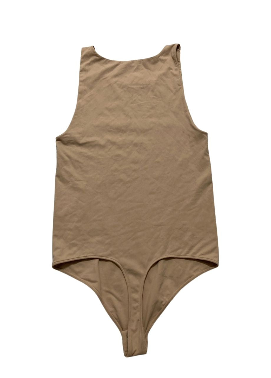 NWD STATE OF DAY Seamless Thong Bodysuit BEIGE XL