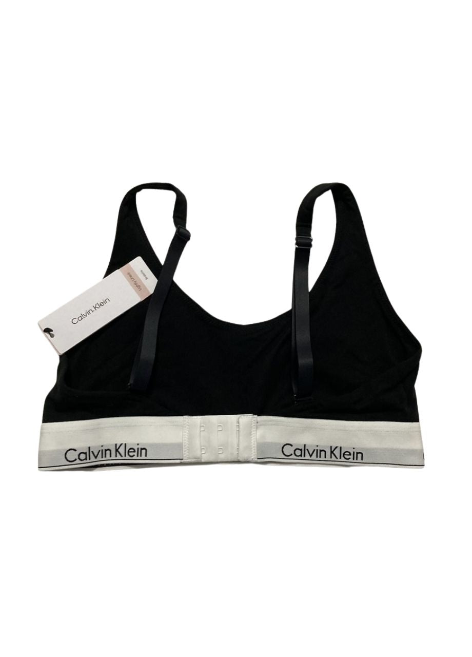 CALVIN KLEIN Modern Cotton Lightly Lined Scoopneck Bralette BLACK M