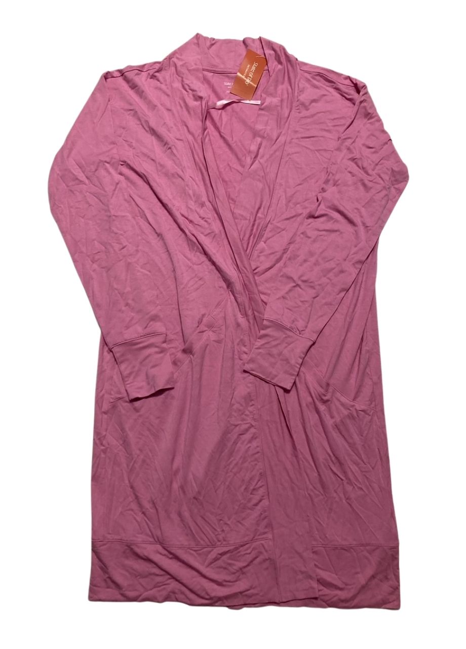 STATE OF DAY Silk Touch Self-Tie Robe THULIAN PINK XS