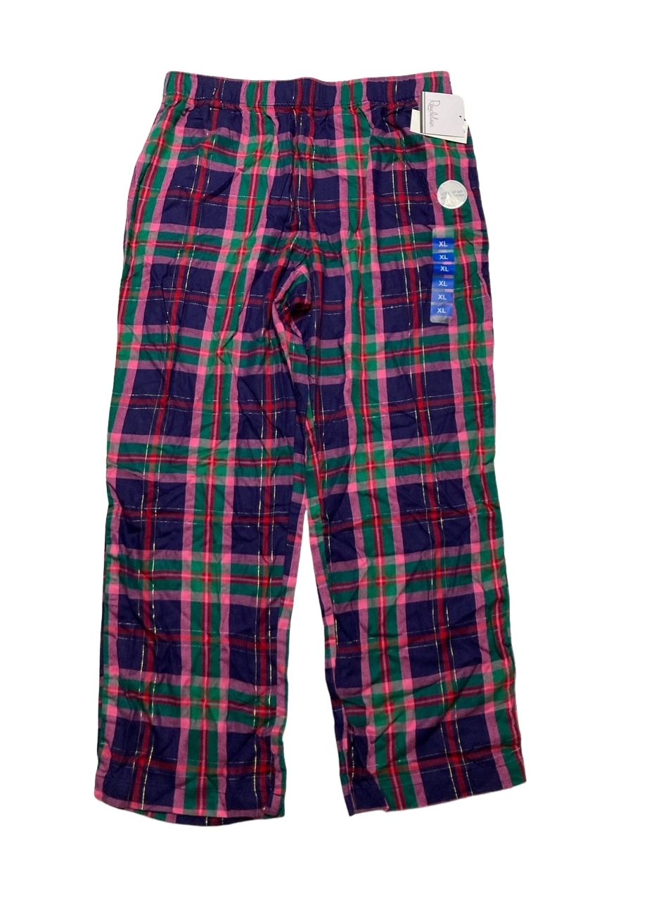 ROUDELAIN Plaid Flannel Pajama Bottoms GINGERBREAD