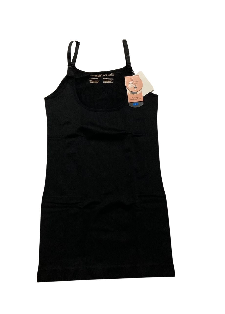 SHAPERMINT Open Bust Shaper Slip Dress BLACK XL