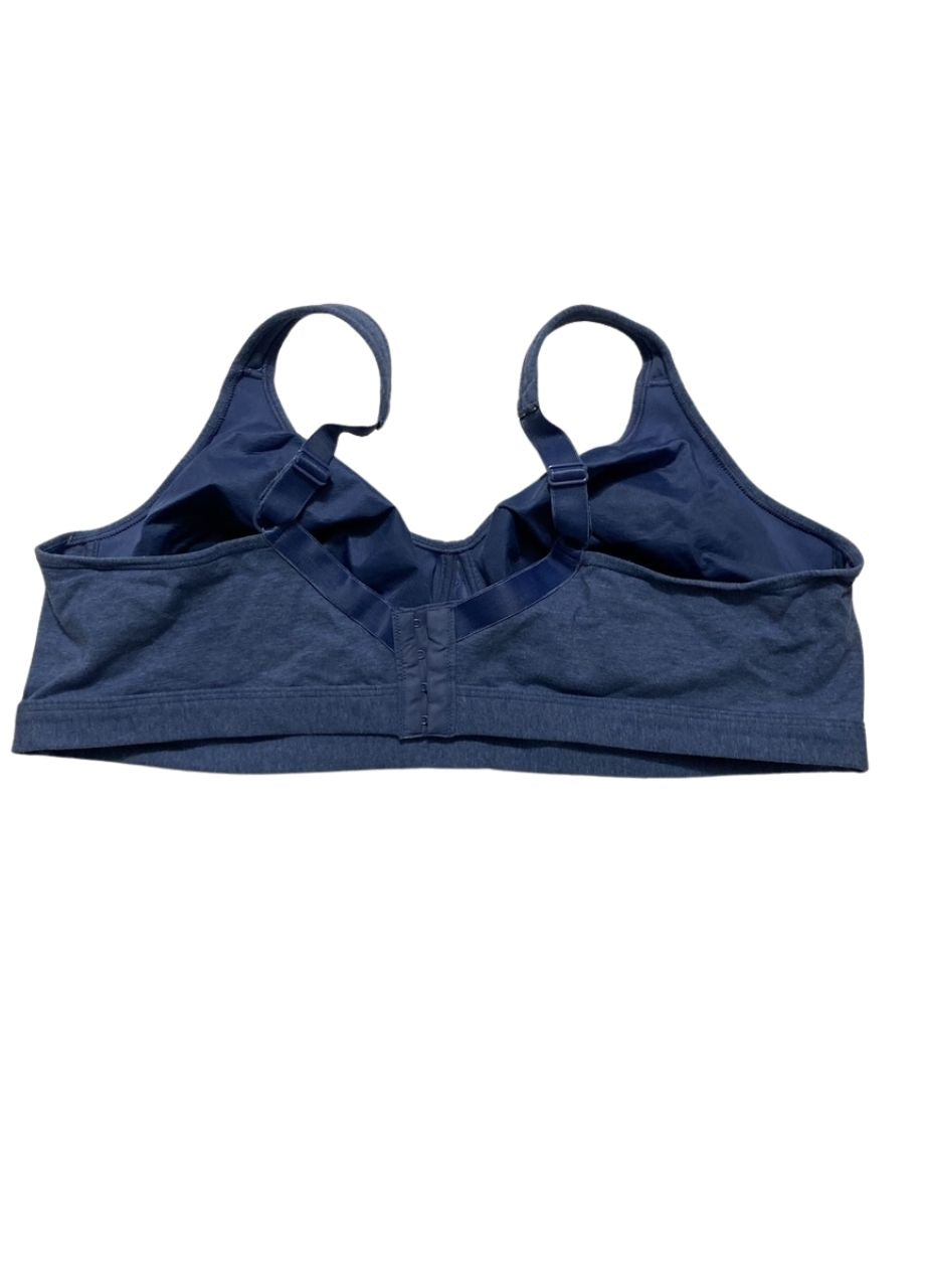 PLAYTEX 18 Hour Ultimate Lift Cotton Wireless Bra BLUE 44D