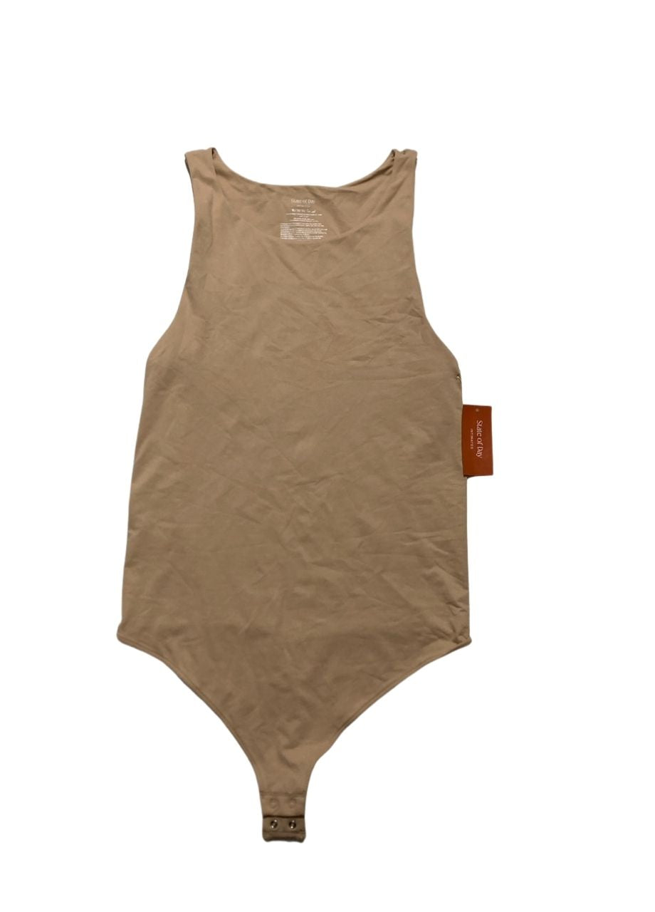 STATE OF DAY Seamless Thong Bodysuit BEIGE