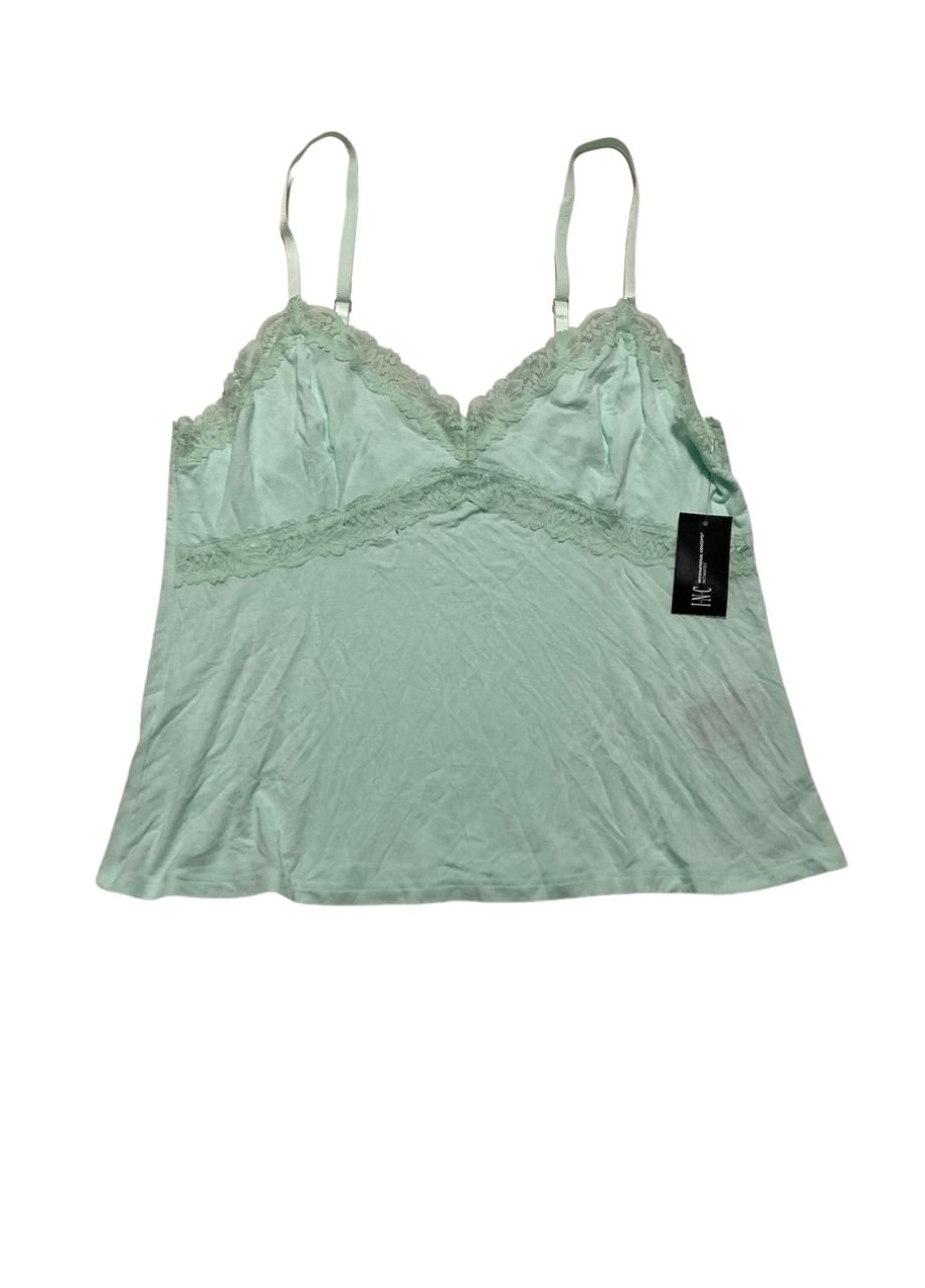 I.N.C Stretch Satin Lace-Trim Top & Pajama Pants Set CLEAR DEW L