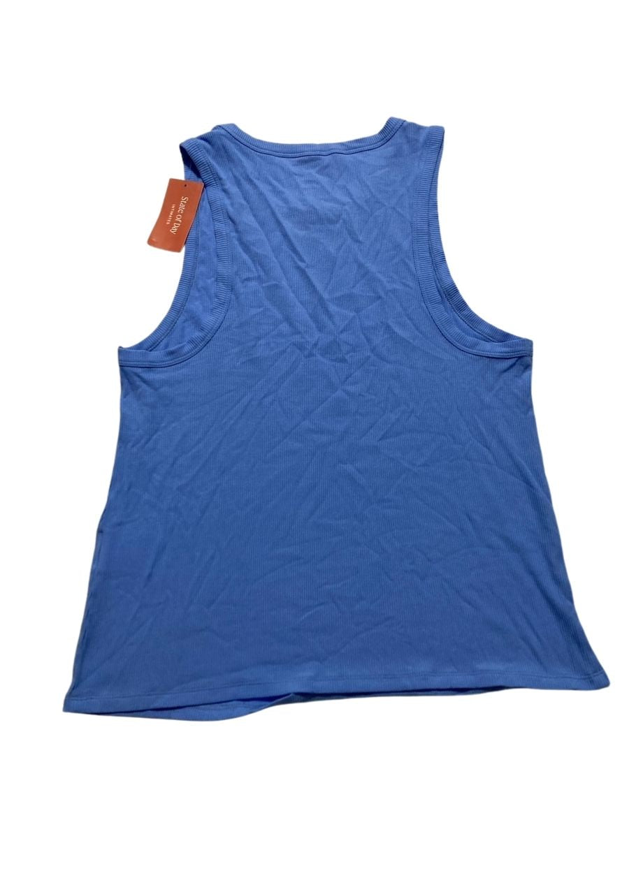 STATE OF DAY Pajama top short sleeve YACHT BLUE L