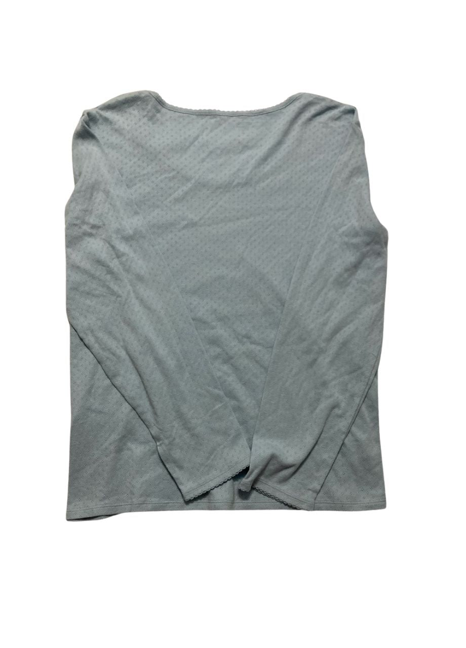 CHARTER CLUB Long-Sleeve Pajama top GRAY XXL