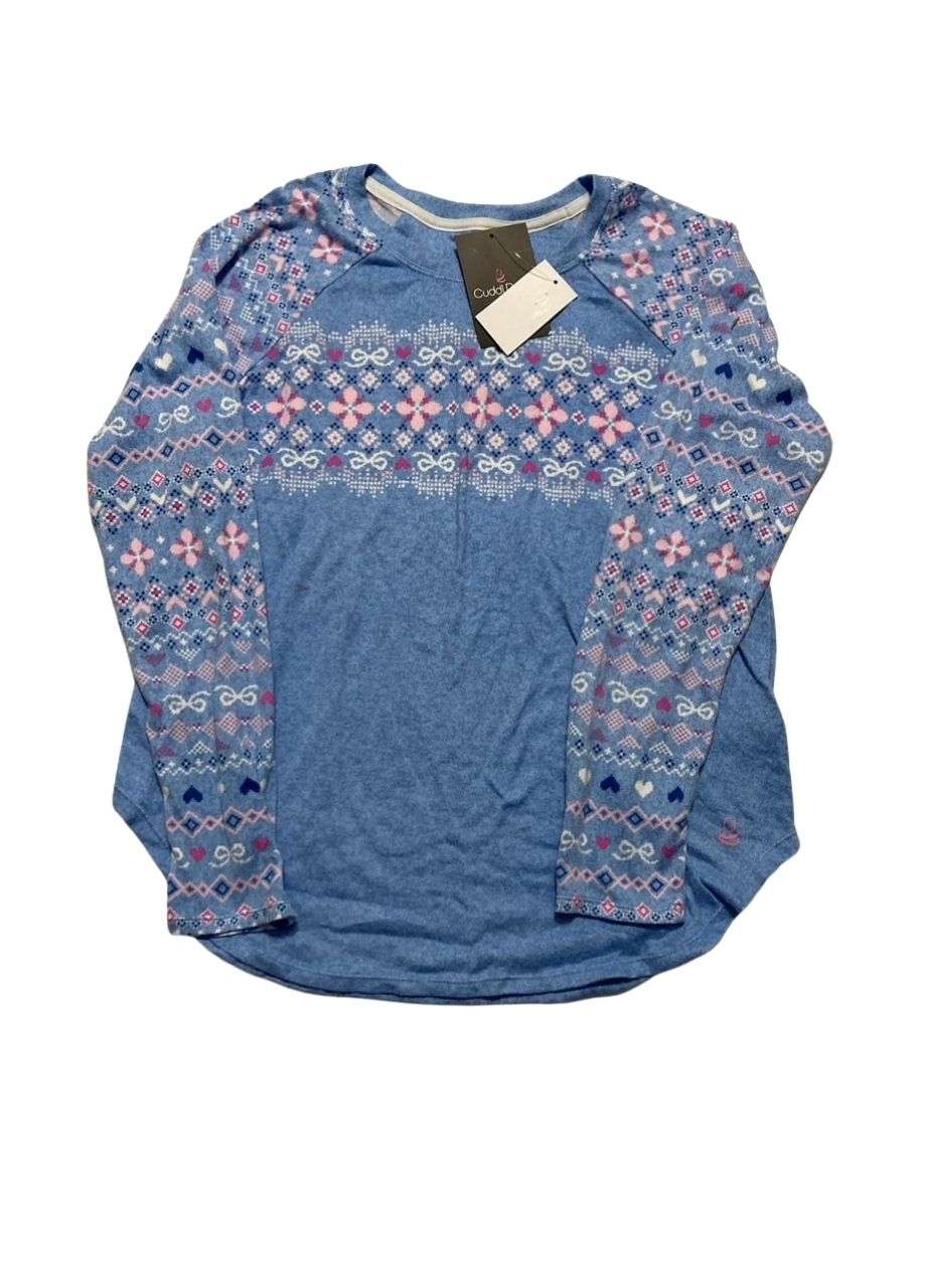 CUDDL DUDS Long Sleeve Knit Pajama Set in Brushed Sweater PERI FAIR ISLE S