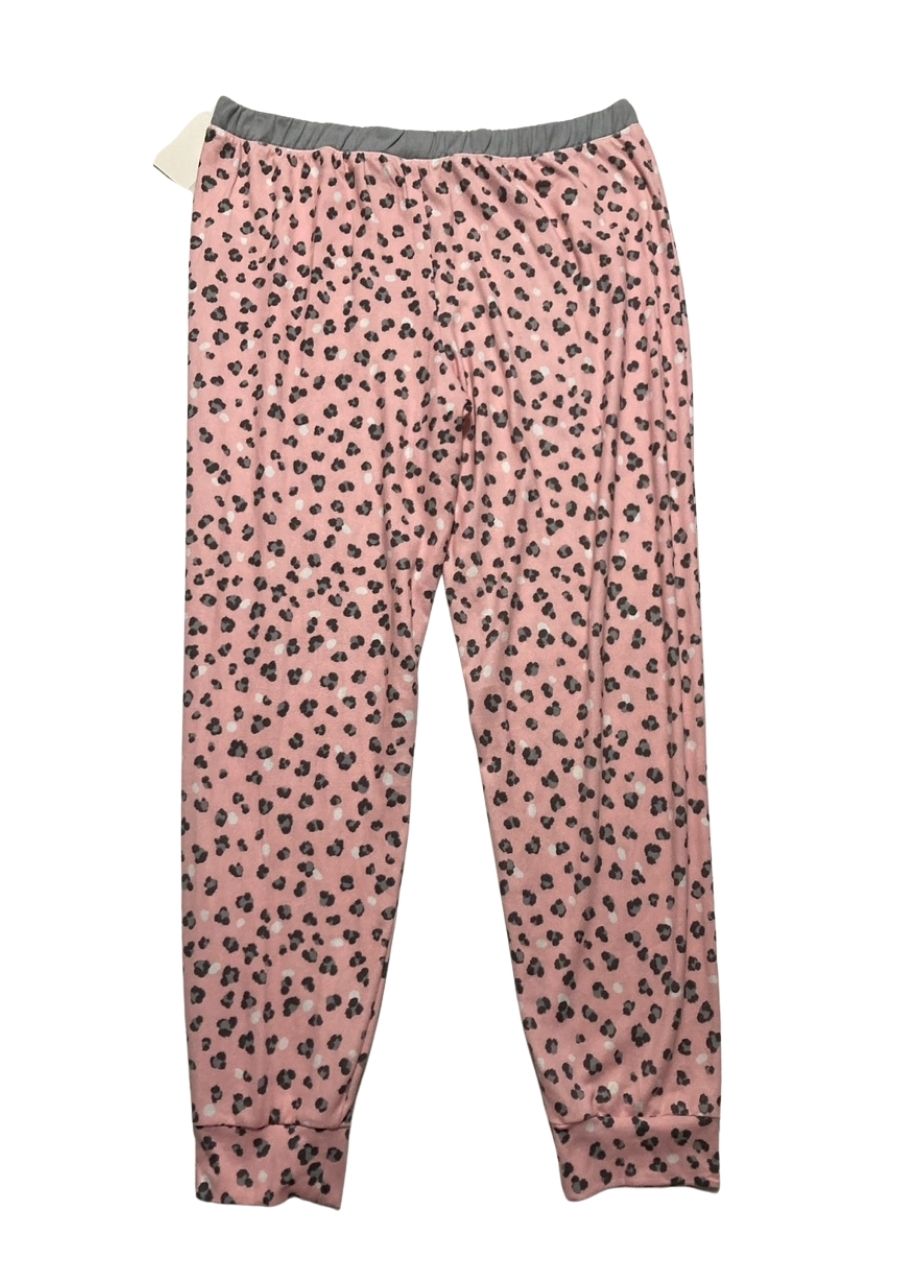CUDDL DUDS Pink Leopard Soft Warm Pajama Pants PINK L