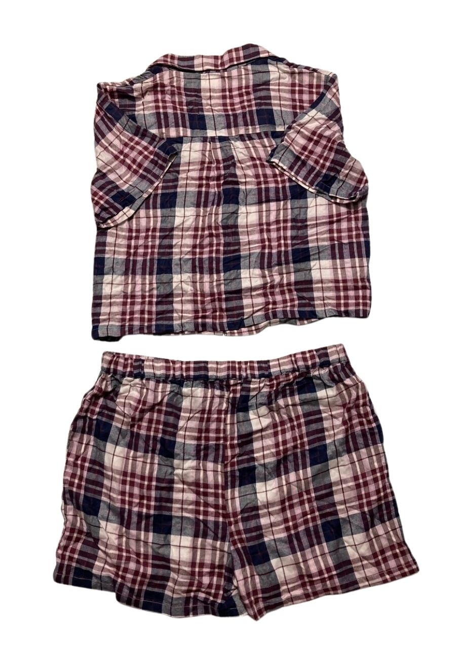 ROUDELAIN Pasha Paisley Patchwork Top & Shorts, 2-Piece Set COLLEGE PLAID XL