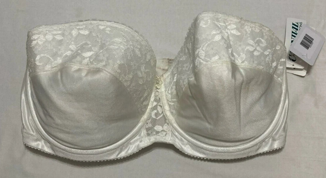NWD Carnival Full Figure Strapless Lace Bra Ivory 42DDD