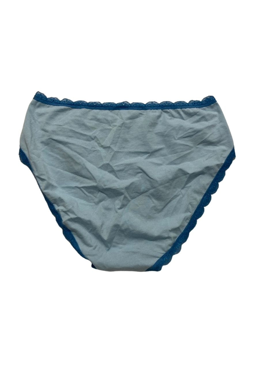 B.TEMPT'D Inspired Eyelet Full Coverage Hi Leg Brief Panty DREAM BLUE L