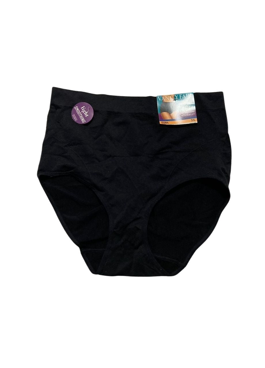 VANITY FAIR Smoothing Comfort Brief Panties MIDNIGHT BLACK L