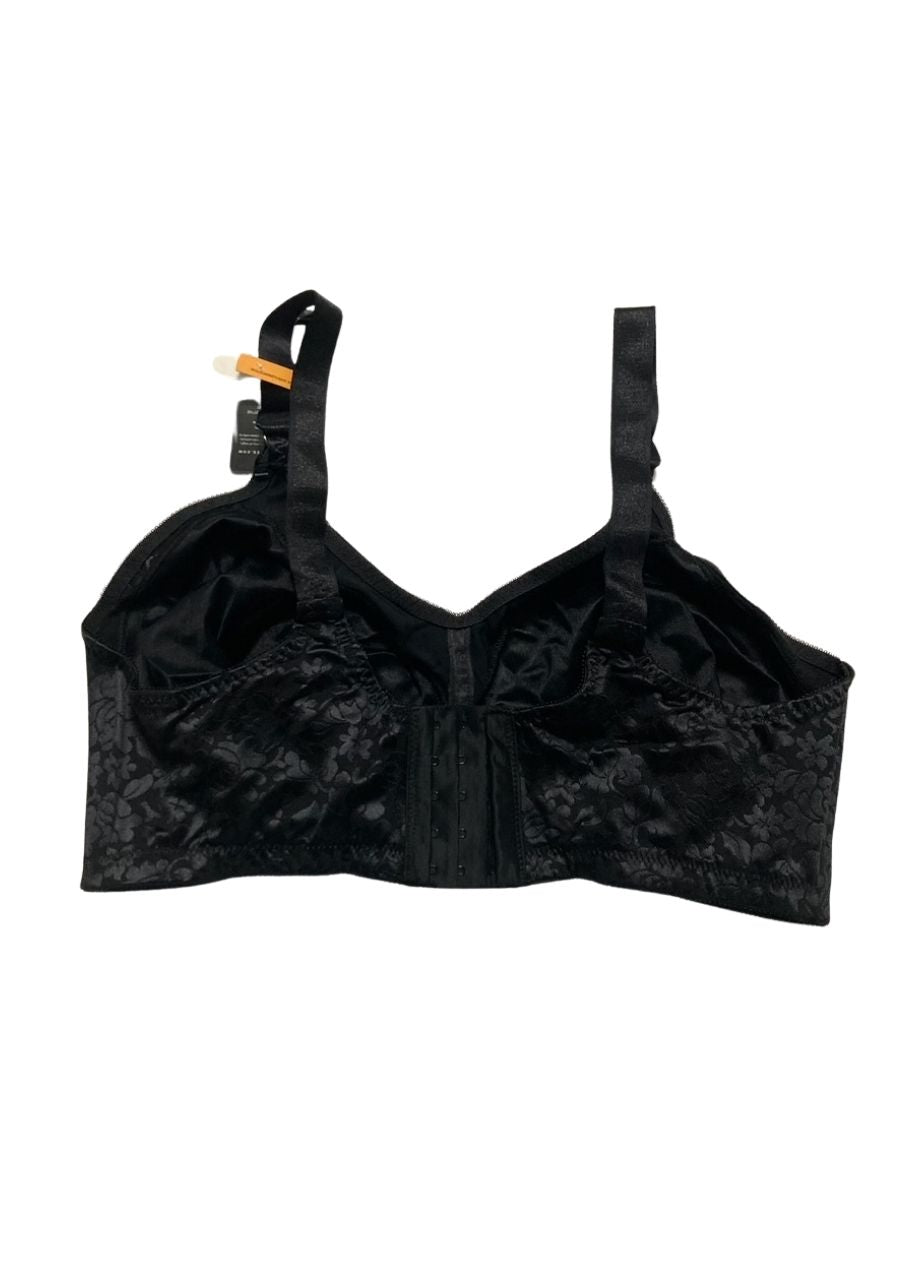 BALI Wireless Lace Bra, Double Support Lace BLACK 42DD