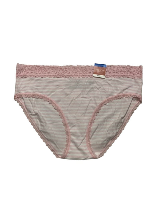 STATE OF DAY Cotton Blend Lace-Trim Hipster Underwear PINK XL