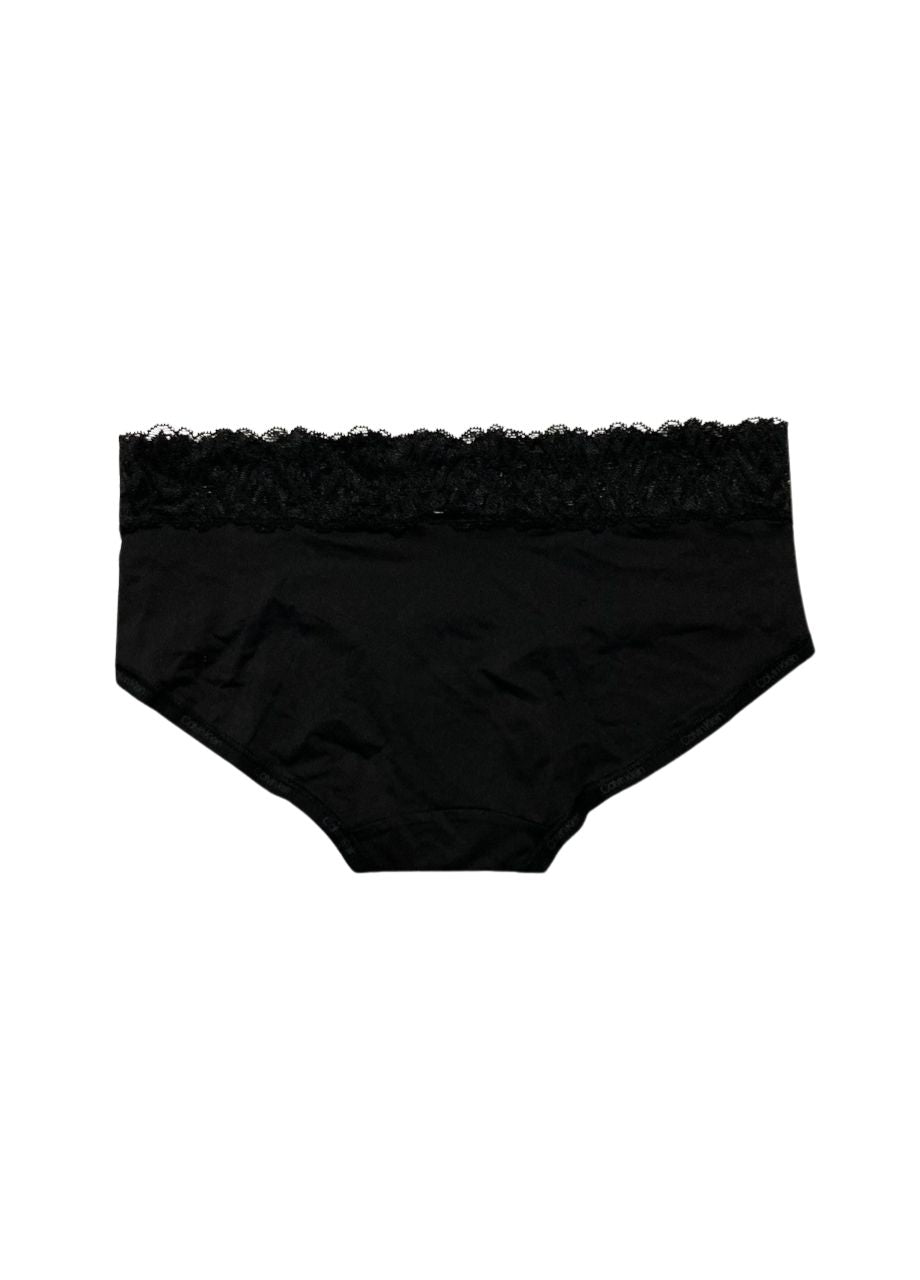 CALVIN KLEIN Lace-Adorned Hipster Underwear BLACK XS