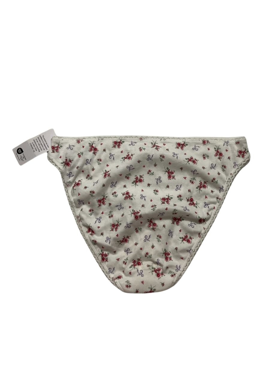 CHARTER CLUB Pretty Cotton Bikini Underwear WHITE L