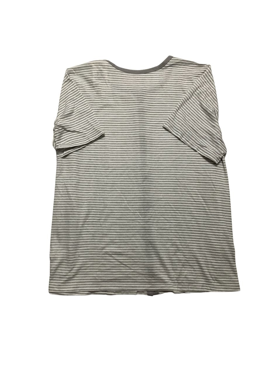 CHARTER CLUB Striped Cotton Sleepwear Pajama top GRAY 2X