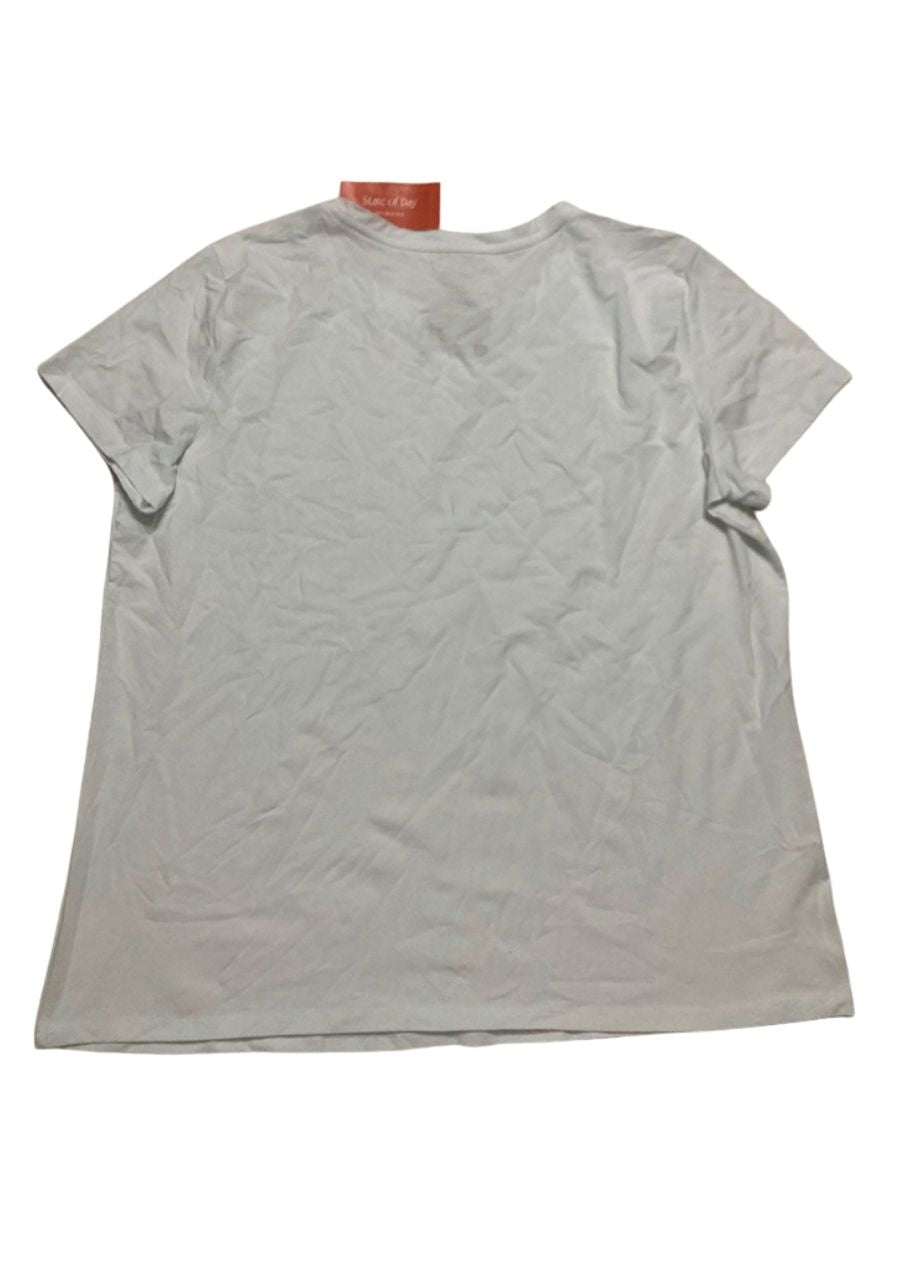 STATE OF DAY Pajama Top Round Neck WHITE