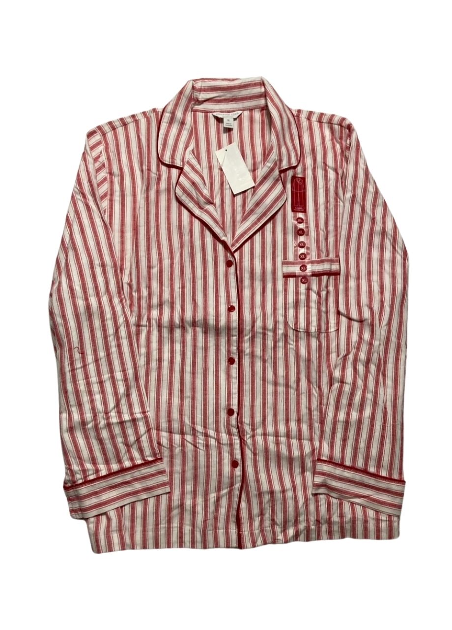 CHARTER CLUB 2-pc. Cotton Flannel Packaged Pajamas Set FESTIVE STRIPE XL