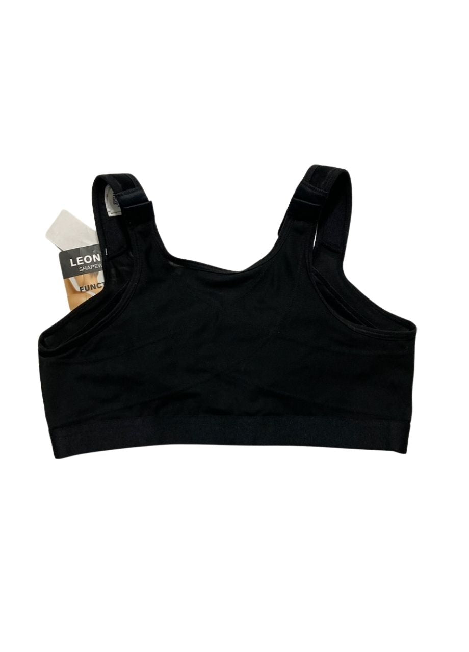 LEONISA Multi-Functional Posture Corrector Bra Wireless Front Closure BLACK 34B