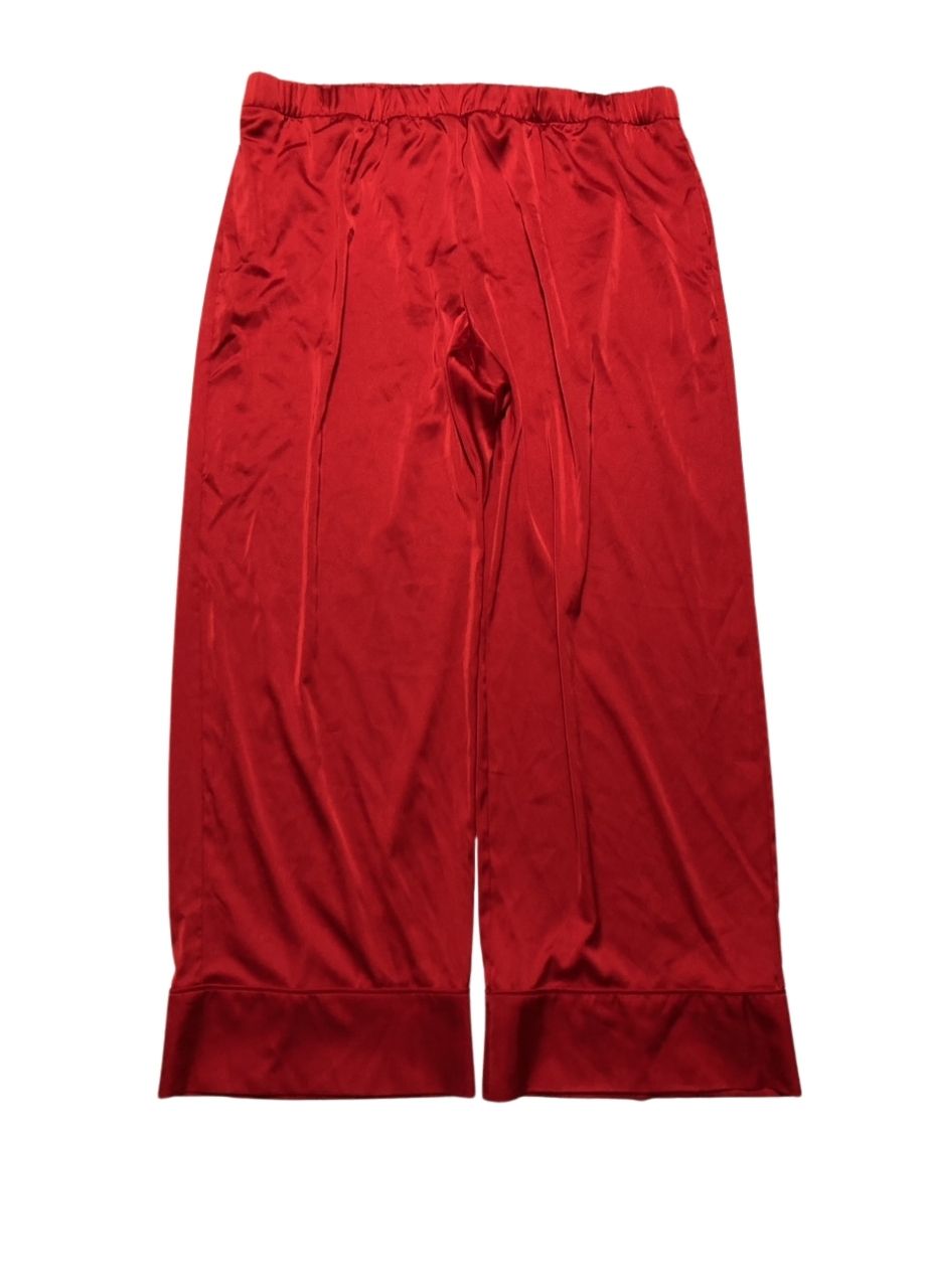 I.N.C Red Printed Satin Long Pajama RED XL