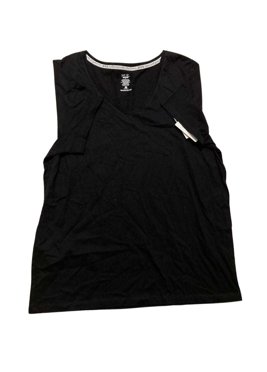 HUE Sleepwell Solid V-Neck T-Shirt BLACK L