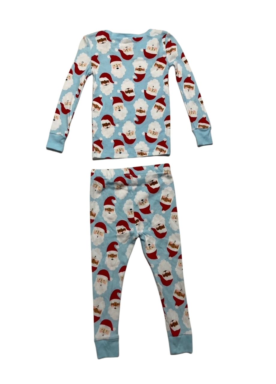 HOLIDAY LANE Little & Big Kids Santa Cotton Snug Fit Pajama set LIGHT BLUE 2T
