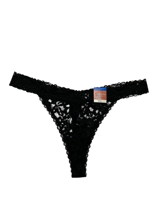 STATE OF DAY Lace Thong Underwear BLACK