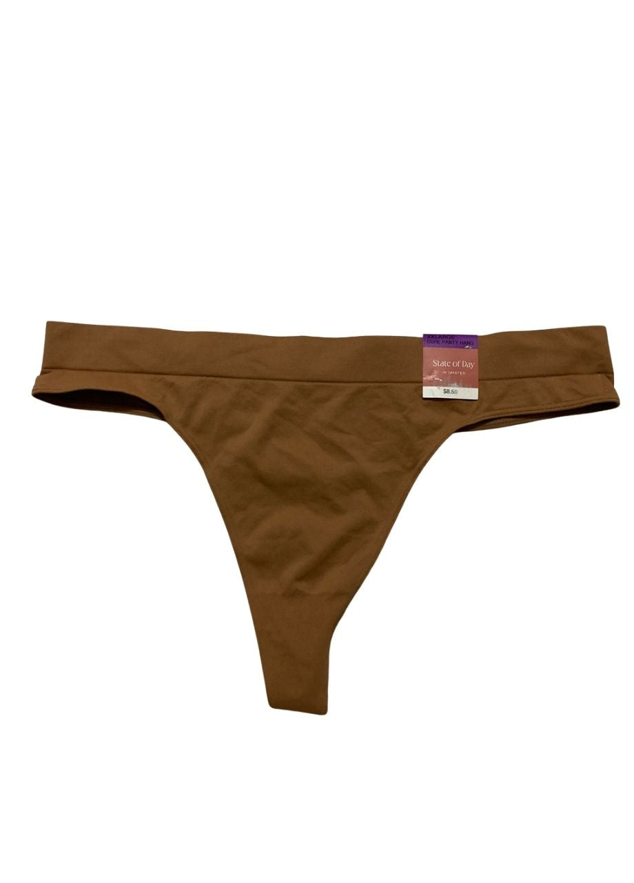 STATE OF DAY Seamless Thong Underwear BROWN XXL