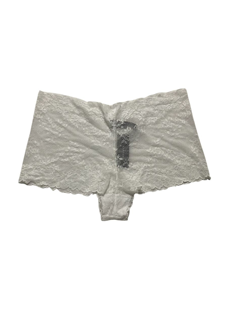 NATORI Heavenly Lace Boyshort WHITE L