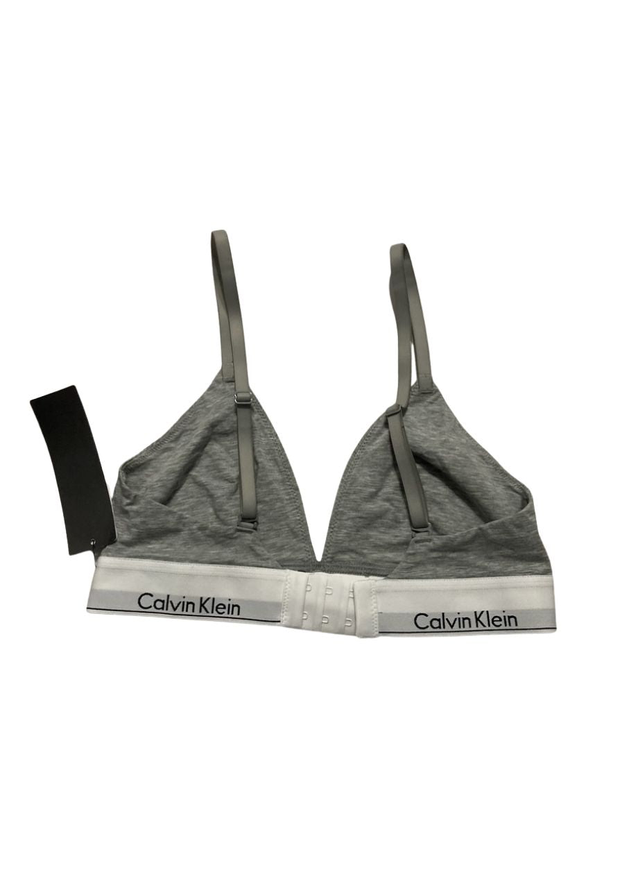 CALVIN KLEIN Modern Cotton Lightly Lined Triangle Wireless Bralette GREY M