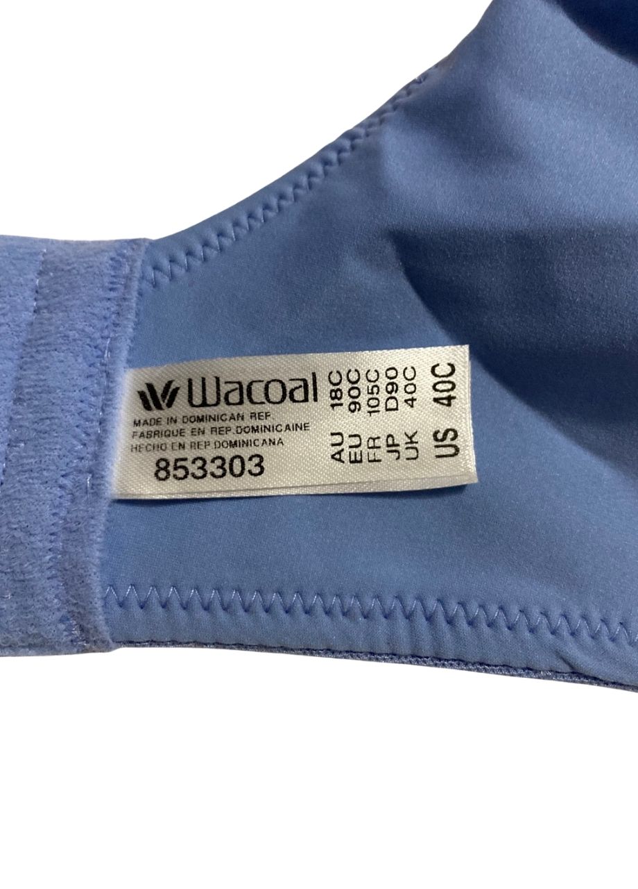 WACOAL Back Appeal Lightly Padded Full Coverage T-Shirt Bra BLUE 40C