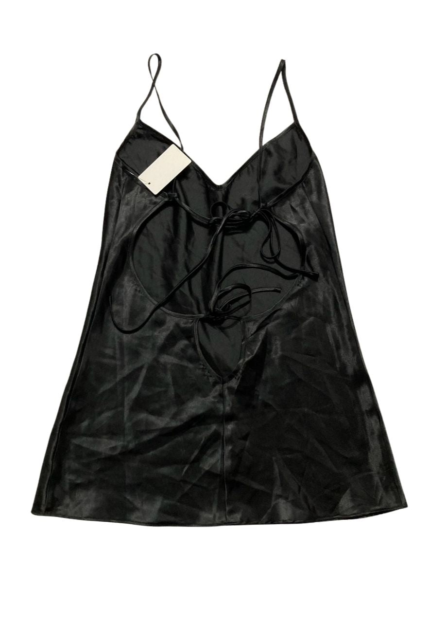 DREAMGIRL Charmeuse Robe Set BLACK S