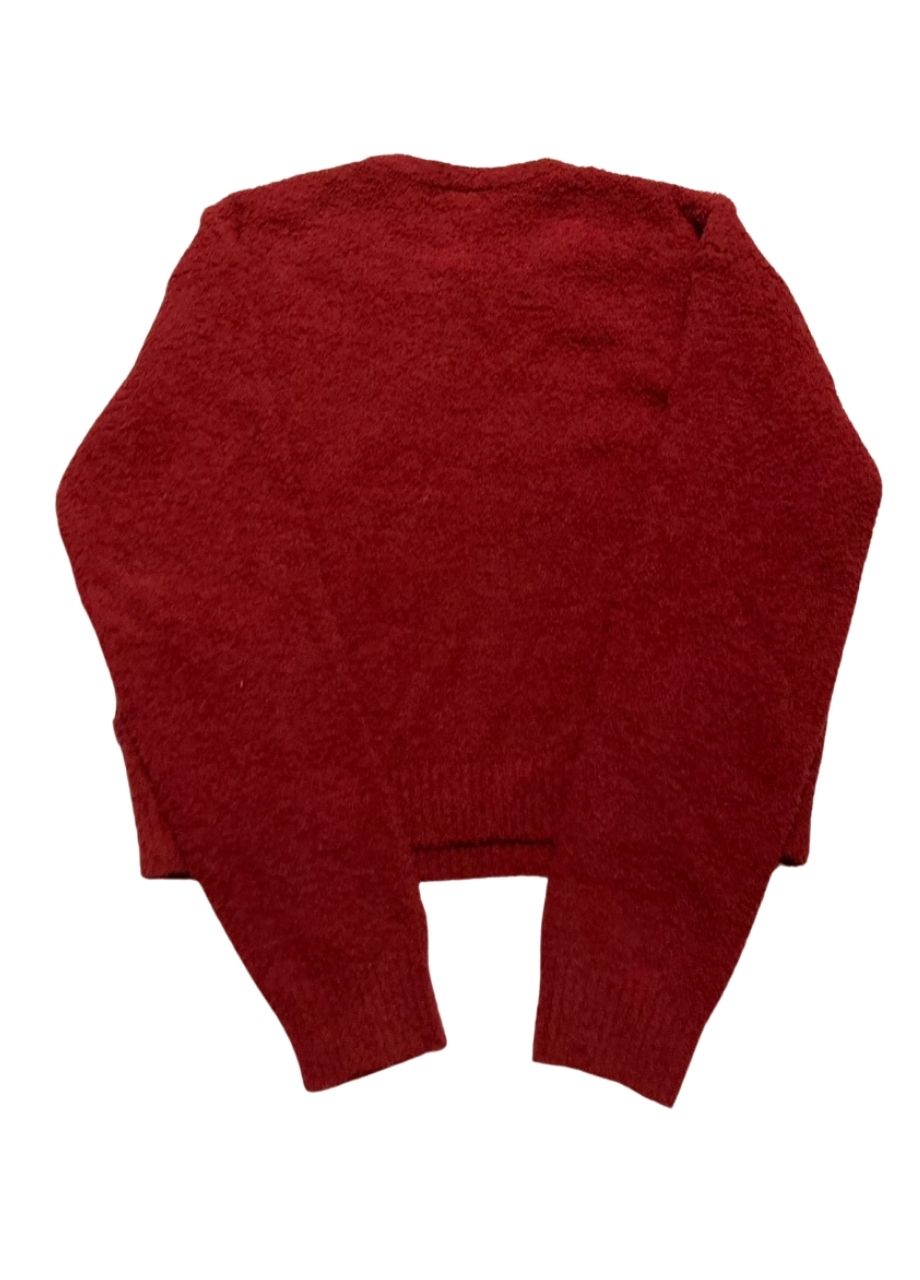 CALVIN KLEIN Cropped Plush Lounge Sweatshirt FALL BERRY M
