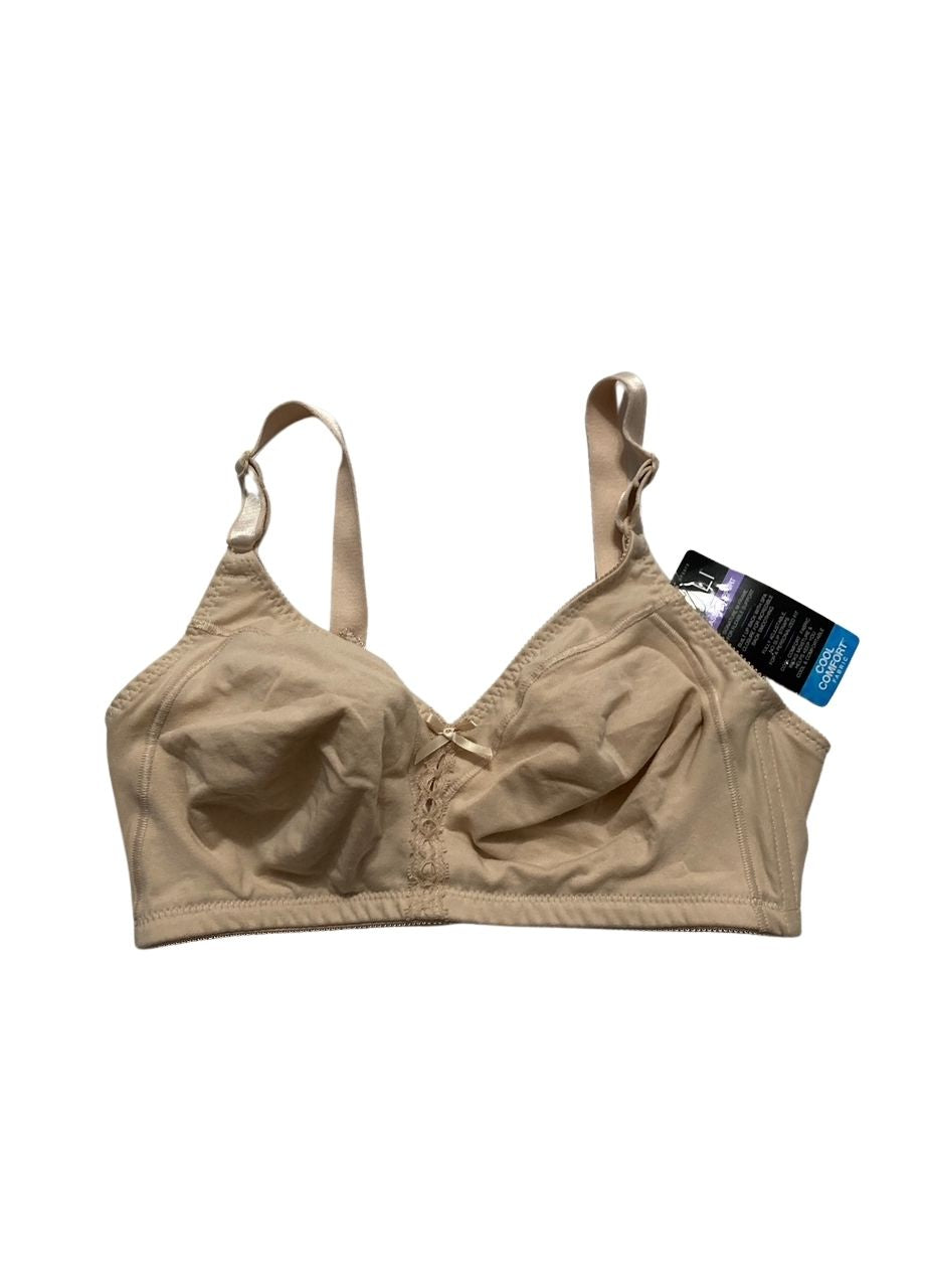 BALI Double Support Wireless Bra Full-Coverage Cotton T-Shirt TAUPE 38D