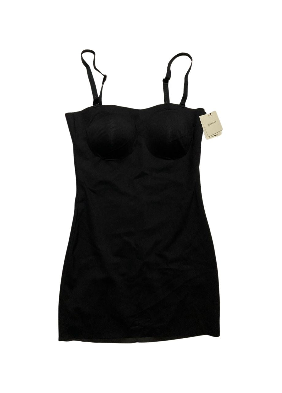 CALVIN KLEIN Shapewear Stay-Put Compression Sculpting Stretch Slip BLACK XL