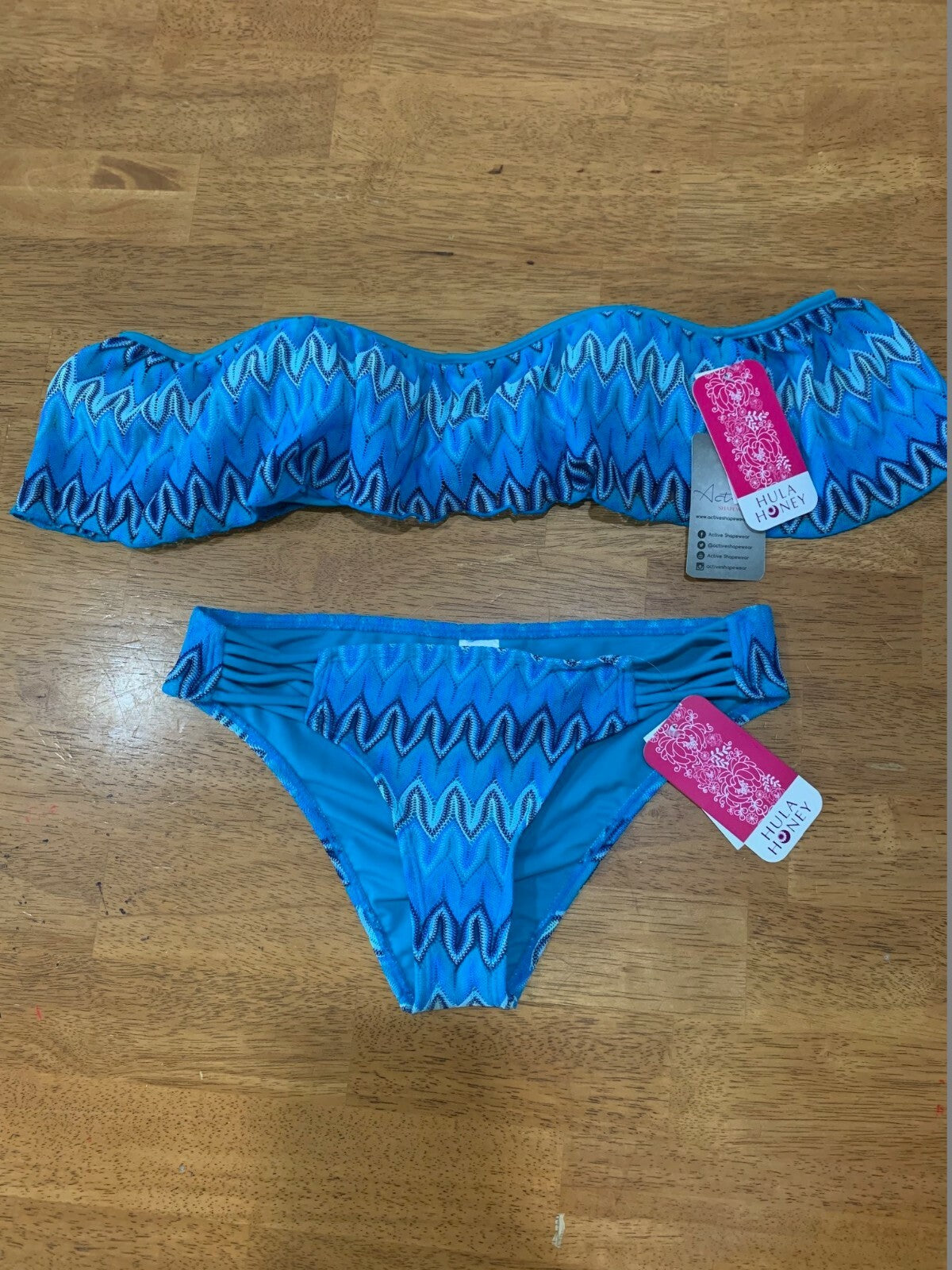 Hula Honey Junior's 2-piece Swim Bikini Set Blue M