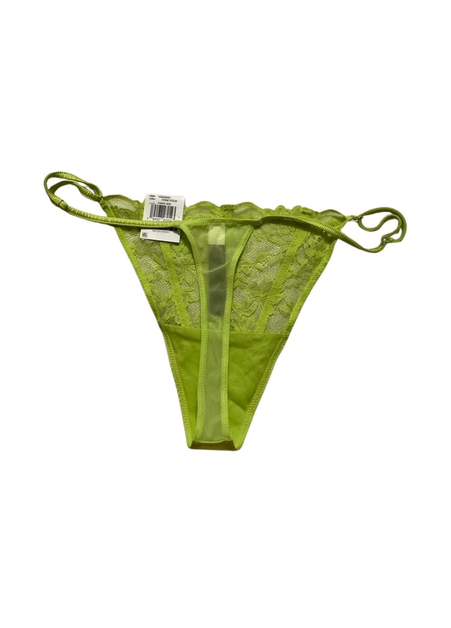 I.N.C Metallic Lace Thong Underwear GREEN XL