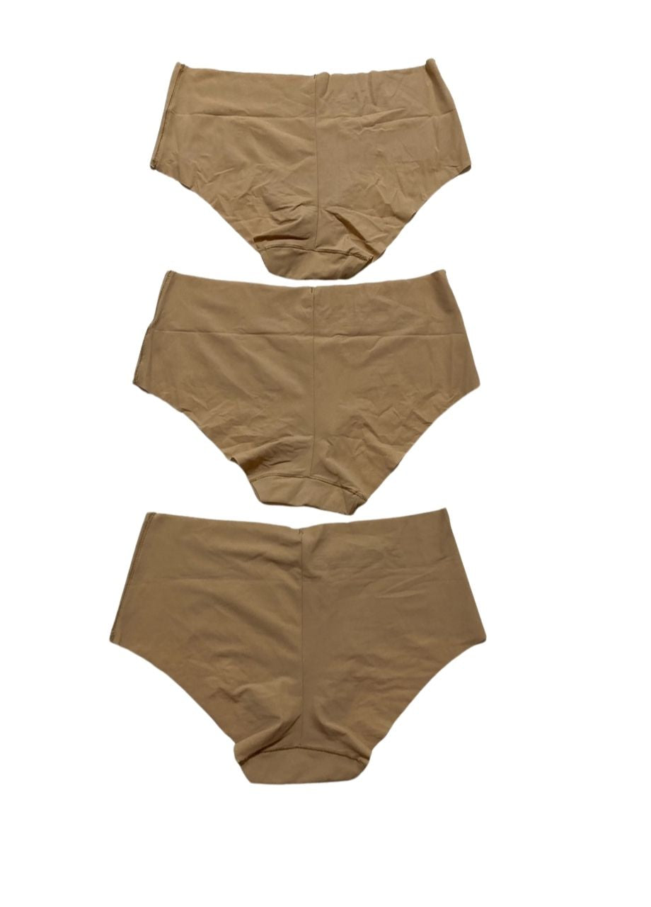 CALVIN KLEIN Invisibles Seamless Hipster Panties 3 Pack LIGHT CARAMEL S