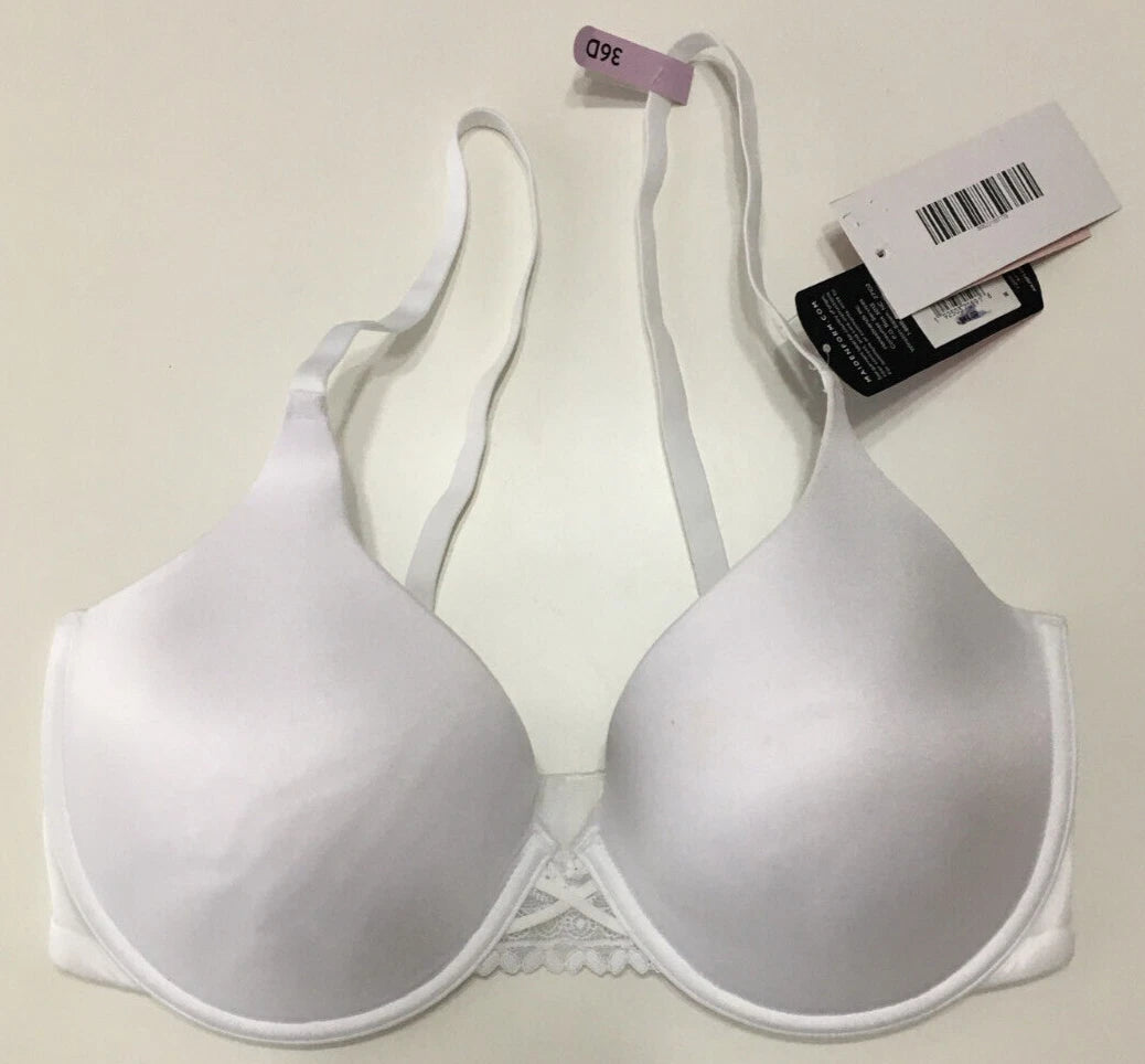 NWD Maidenform DreamWire Underwire Bra, No-Poke Push-Up Bra White 36D