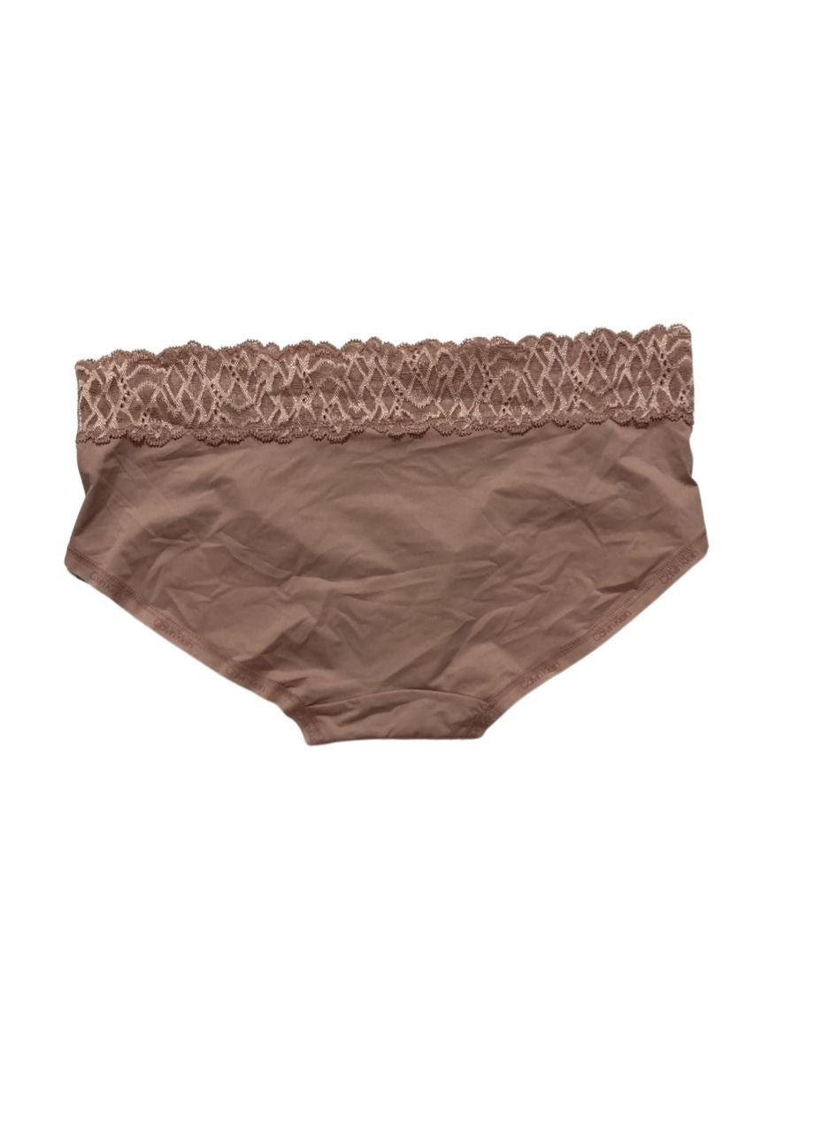 CALVIN KLEIN Attraction Lace Trim Hipster NUDE XS
