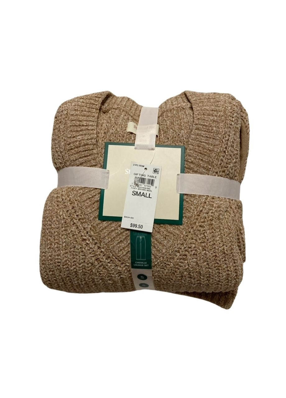 STATE OF DAY Brown Waffle Knit Lounge Set BROWN