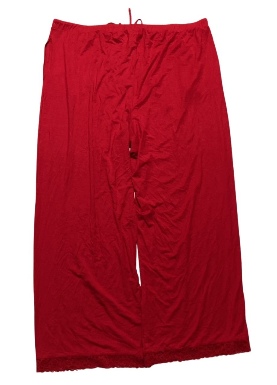 STATE OF DAY Lace-Trim Modal Pajama Pants ONLY TANTO RED XXL
